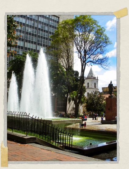 'Parque Santander, located in front of Bogota's famous Gold Museum, was a great spot for people watching