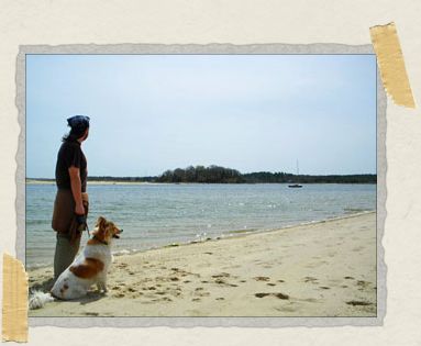 'At the beach with his Daddy