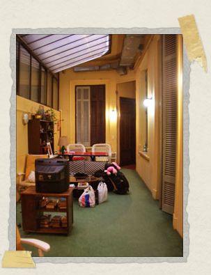 'The common room of the San Nicholas Hostel