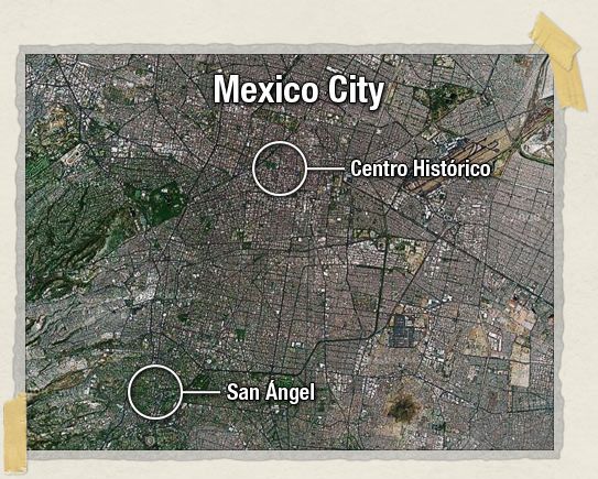 'San Ãngel, a quiet little oasis in a vast urban jungle