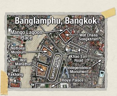 'Mango Lagoon Place is located right in the heart of the Rambutri neighborhood.