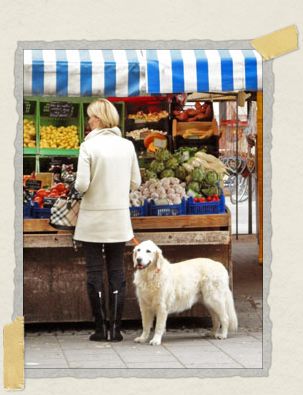 'Not only does this German lady like her dog, she enjoys color-coordinating with her dog too!