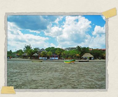 'In this photo the ocean is actually behind us, but it gives a good feel for what the village looked like