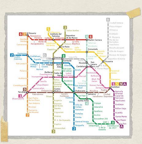 Map of the Mexico City Metro 'Map of the Mexico City Metro