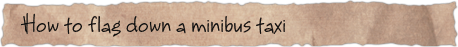 How to flag down a minibus taxi