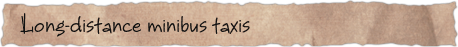 Long-distance minibus taxis