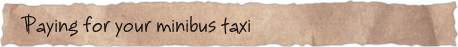 Paying for your minibus taxi