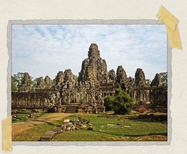 'Bayon, a massive temple in the ancient city of Angkor Thom