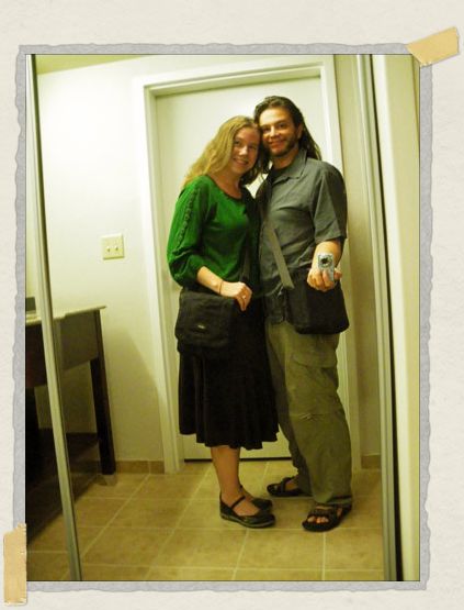 'We've been happily married for about 12 hours in this picture!