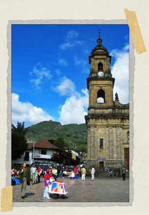 'The Plaza de Bolivar in Bogota, Colombia
