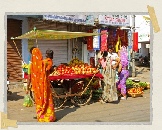 'A gorgeous array of colors often met our eyes on every street in India