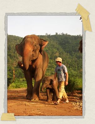 'Max plays with little Pupia at sunset; Karl does his best to stay out of the way
