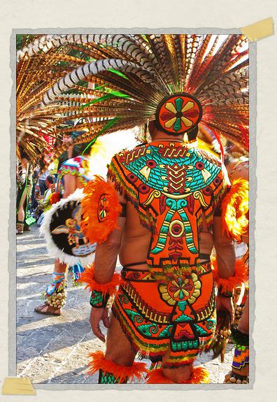 'A dancer in full dress at the Festival de Guadelupe