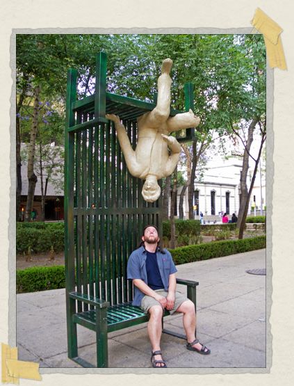'Hmm. Where is his leg? I hope the rest doesn't fall on me!