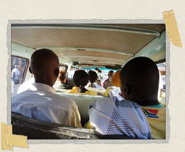 'Trundling along in a minibus taxi