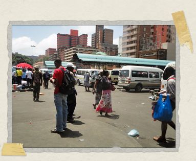 'One of the long-distance taxi ranks in Joburg