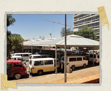 'The Sandton taxi rank, just behind Nelson Mandela Square