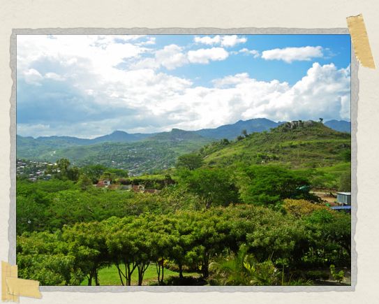 'The view from our balcony (one of two!) in Matagalpa: sky, mountains, and jungle as far as the eye could see