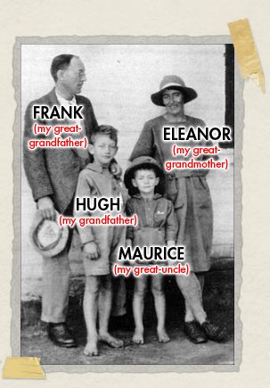 'Frank and family, circa 1924