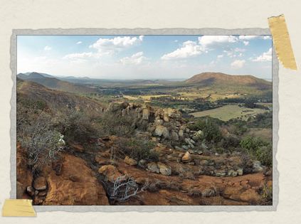'The breathtaking view from atop the mountains behind the farm