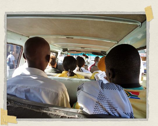 'Rumbling through downtown Jozi in a minibus taxi